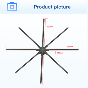 100cm to 180cm Big Size Cloud App Control <b>3d</b> Led Holographic <b>Projector</b> Fan Advertising Display Z200 180CM Fan Z200 - Product Image 4