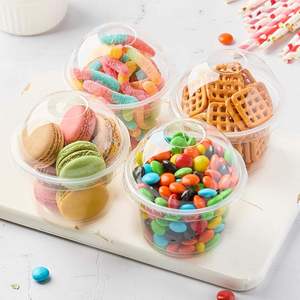 Wholesale Custom Logo Single Wall Disposable <b>Clear</b> PET Round Deli Containers Salad Cups Dessert Plastic Acai Bowls - Product Image 4