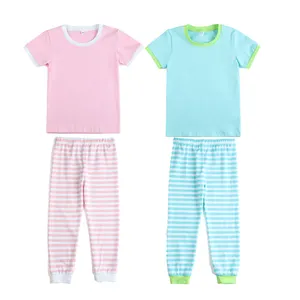Monogram Pasen Pyjama Voor Baby Peuter Kids Broer Zus Sibling Bijpassende Pyjama Zomer Nachtkleding