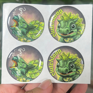 Durable UV Resistant Self-adhesive Custom <b>Logo</b> Printing 3D Crystal Clear Resin Dome Label Decoration Epoxy <b>Sticker</b> - Product Image 3