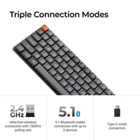 原装 Keychron K3 Max 2025 新款机械键盘无线超薄适合游戏玩家办公多系统适配