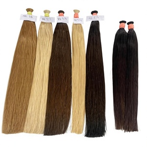 Cheveux humains indiens Remy en vrac, double trame machine, pointes pleines, noir naturel, double tirage - Product Image 4