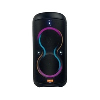 Enceinte karaoké double 6,5 pouces avec microphone sans fil, batterie rechargeable intégrée 60W, lumières LED RGB pour utilisation en extérieur et en soirée