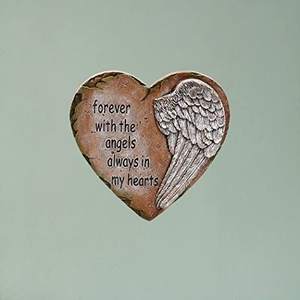 Placa de Resina con Forma de Corazón para Jardín, Colección Loving Faithful Memory - Product Image 5