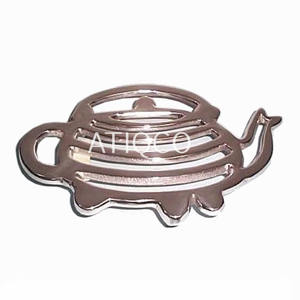 Floral Design Cast Aluminum Metal Kitchen Trivets Mirror Polish <b>Flatware</b> <b>Set</b> - Product Image 2