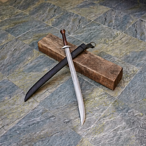 Espada Vikinga Hecha a Mano de Acero al Carbono, Hoja Recta, Mango de Madera, Grado Industrial, Grosor de 0.6 mm - Product Image 1