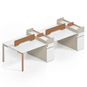 Estación DE TRABAJO DE cubículo de madera convertible moderna con mesa de escritorio de ordenador extensible modular - Product Image 5