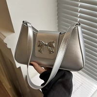 Bolso de Mano de Alta Calidad para Mujer, Bolso de Hombro de Moda, Bolso de Cuero PU con Lazo para Accesorios Diarios