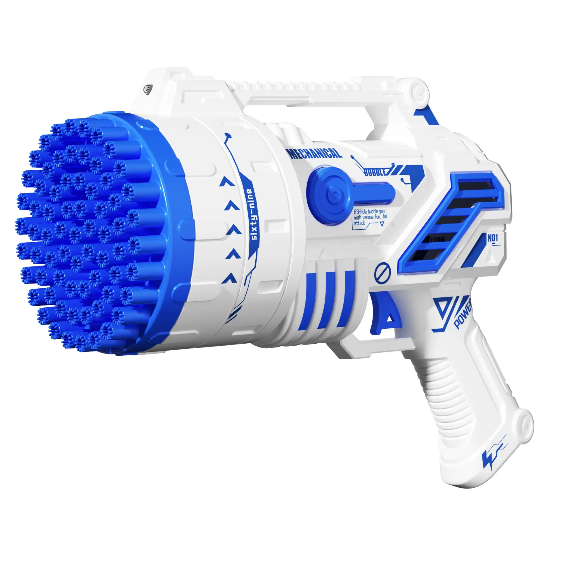 Summer 69 Holes bubble blaster Automatic plastic Bubble Gun Led Light bubble machine gun for kids outdoor