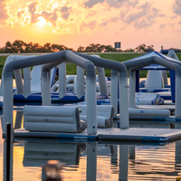 Tables gonflables flottantes, station de relaxation en plein air, radeau gonflable pour parc aquatique et lac