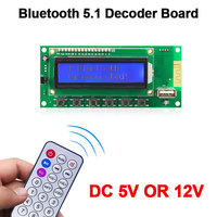 VIRE Écran LCD Bluetooth 5.0 Carte décodeur MP3 Audio de voiture USB TF FM Radio Module lecteur MP3