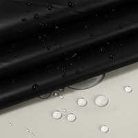 Usine en gros 190T Pongee 170cm Noir Pu Revêtement Utilisation pour Parapluie ou Tente Tissu