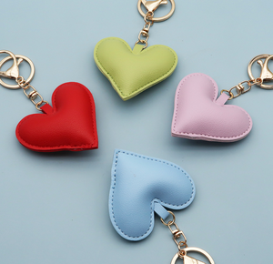 Portachiavi in <span class=keywords><strong>Pelle</strong></span> PU a Forma di Cuore, Grazioso Portachiavi da Donna, Anello Portachiavi a Cuore, Portachiavi per Auto - Product Image 6