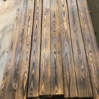 Planches de bois brûlé Shou Sugi Ban traditionnelles, durables et insonorisées, noires, pour décoration extérieure, usage domestique et commercial, directement de l'usine
