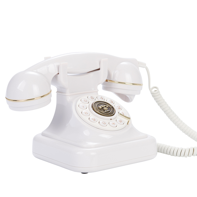 Retro Classic Wired Desktop Phone - Wholesale Plastic Landline for Vintage Home Decor, School, Office, Hotel Use