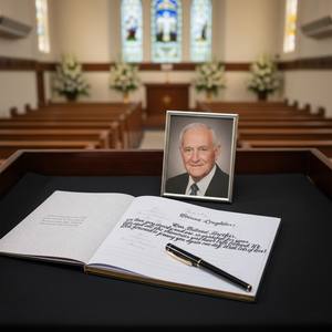 Libro de Condolencias Personalizado en Memoria de un <span class=keywords><strong>Padre</strong></span>, Libro de Recuerdos para Celebrar la Vida, Libro de Firmas para Funerales - Product Image 2