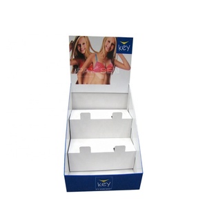 Wholesale Custom Foldable Eco-Friendly Cardboard <b>Counter</b> Top Display Rack for POP Corrugated Underwear Rack - Product Image 4