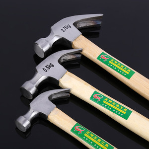 Marteau à griffes Tianyu Zhengkun 0,5 kg 0,75 kg Manche en bois Acier 45 Utilisation sur chantier - Product Image 1