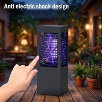 Lampe anti-moustiques LED d'extérieur - Haute puissance, choc électrique, étanche, alimentée par énergie solaire, répulsif anti-moustiques et insectes