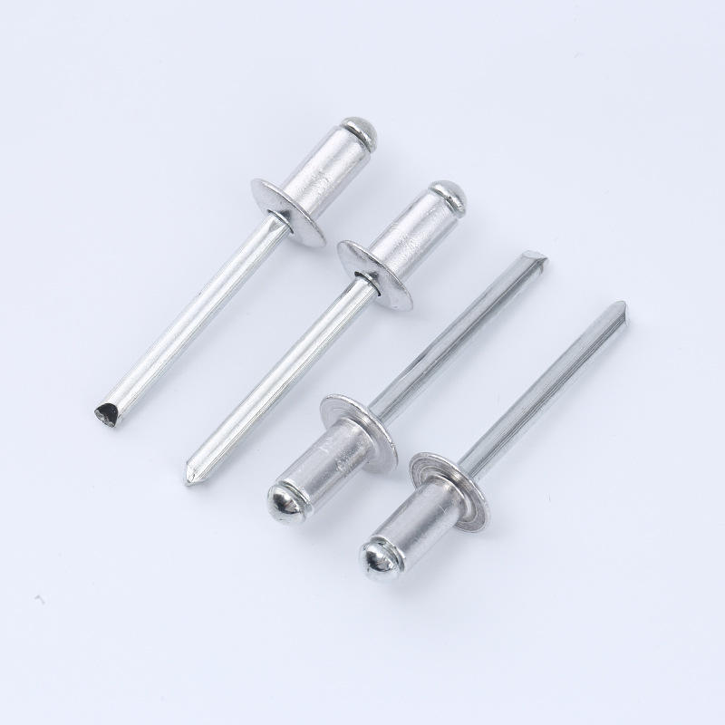 Open blind rivets with dome shaped flat solid aluminum steel brass ...
