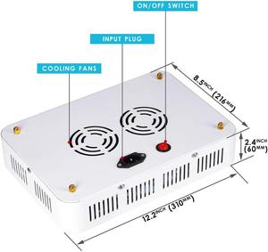 ไฟปลูกพืชแบบ Full Spectrum LED 1000W ตัวเรือนอะลูมิเนียม IP65 ปรับความสว่างได้ สำหรับปลูกพืชในร่ม ผลไม้ และระบบไฮโดรโปนิกส์ - Product Image 4