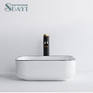 SDAYI Europe du <span class=keywords><strong>Nord</strong></span> Blanc Lavabo Blackline Design Salle De Bains Sanitaire Éviers Céramique Art Lavabo - Product Image 2