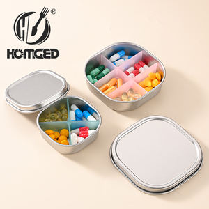 Boîte à pilules portable en acier inoxydable 304, étanche à l'humidité, pour la maison et l'extérieur - Product Image 3