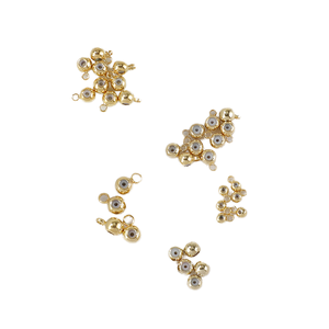 Cuentas de Presión Redondas de Latón Chapado en Oro de 18k, Separadas y Ajustables, Sirven como Fijador para la Fabricación de Joyas - Product Image 4
