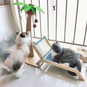 Fauteuil de plage pour chat, lit de camping d'été doux, hamac pour chat, mobilier pour chat, mini chaise de plage, lit pour chat, arbre à chat en bois durable – Vente en gros - Product Image 3