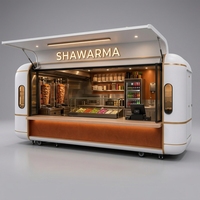 Kiosque mobile de restauration pour zones touristiques, kiosque de vente ambulante personnalisé, remorque alimentaire polyvalente, structure en aluminium et acier inoxydable, résistante à la rouille