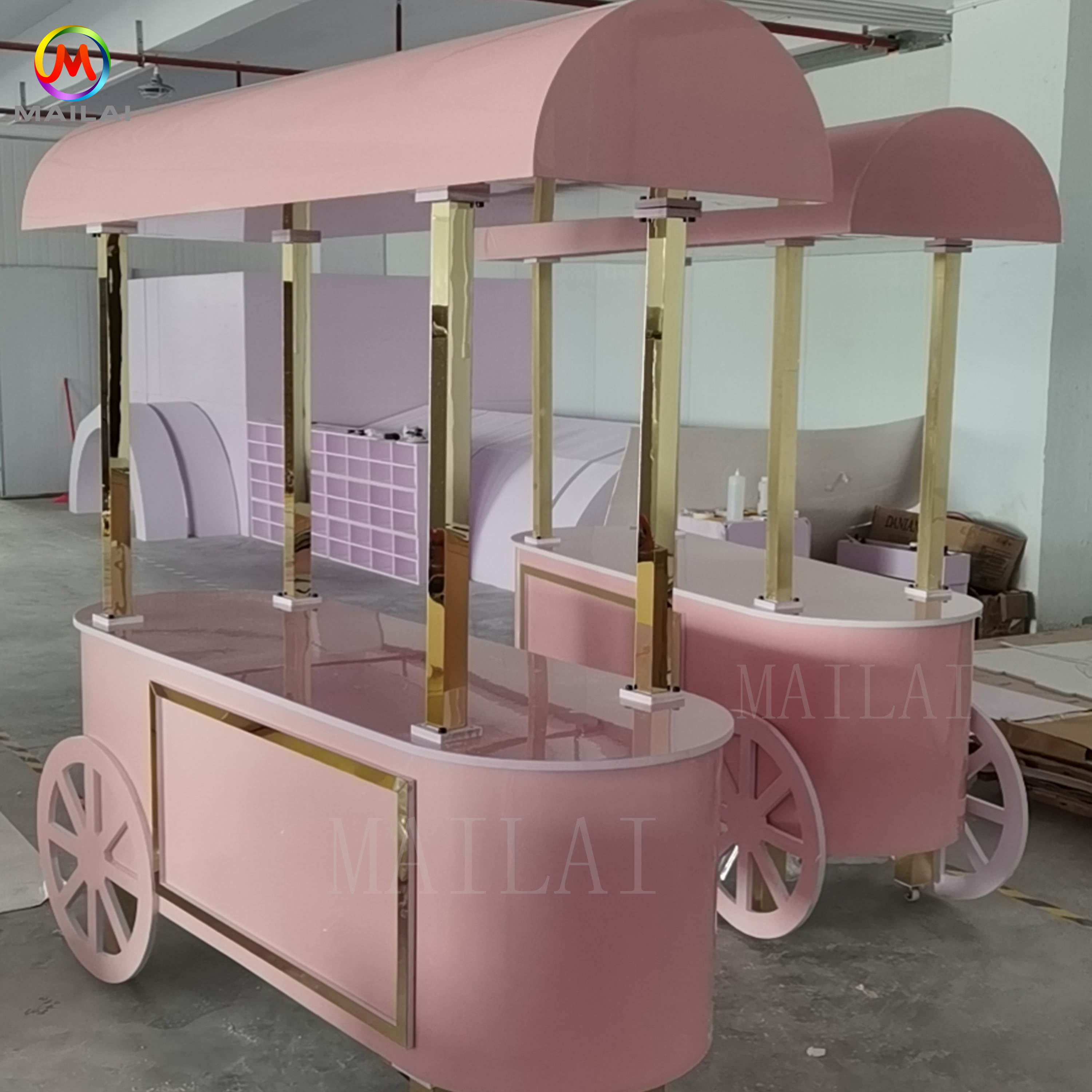 En gros Personnalisé Baby Shower Candy Bar Chariot Chariots De Nourriture Décoration De Fête Pour Le Mariage