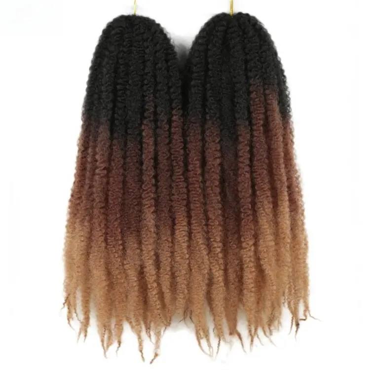 18-24inch Marley Braid Crochet tóc xoăn afro Marley Twist tổng hợp mở rộng cho phụ nữ Châu Phi