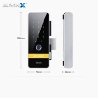 Cerradura Inteligente Auvinx OEM ODM Tuya BT para Puerta Corredera de Vidrio, Cerradura Inteligente con Contraseña para Oficina, para Marcas de Marca Privada