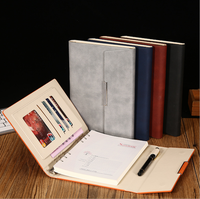 Carnet A5 en cuir imprimé personnalisé, carnet à spirales avec couverture rigide, avec boîte, stylo, agenda, planificateur