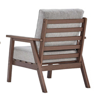 Combinaison de chaise longue et canapé en HDPE à effet bois pour l'extérieur, idéale pour patio, jardin, hôtel - Mobilier en HDPE