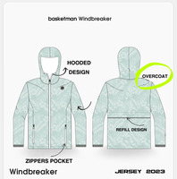 Coupe-Vent Personnalisé Sportif Type Trench Décontracté Demi-Zip à Capuche Survêtement de Football Imprimé Résistant au Vent et Imperméable pour Hommes et Femmes Standard