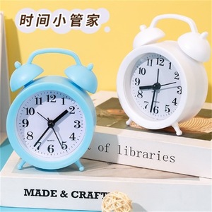 <b>Round</b> Colored Alarm Clock <b>Battery</b> Powered Single Sided For Back To School Student Use - Product Image 1