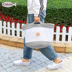 Tas bahu hewan peliharaan gaya klasik, tas pembawa kucing kepang dengan pola cetak katun bernapas untuk pernapasan buruk atau kucing - Product Image 5