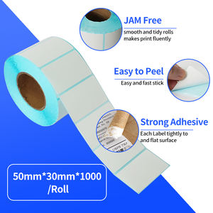 Papier d'étiquettes codes-barres thermique directe autocollant blanc 50mm 30mm <span class=keywords><strong>1000</strong></span> feuilles, multi-usages, sensible à la chaleur - Product Image 3