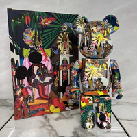 Vente en gros d'usine : Figurine Bearbrick 400% en ABS, emballage en boîte colorée, objet de collection en plastique