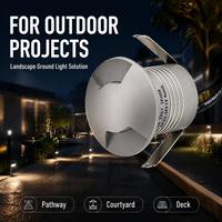 Luminaire LED encastré extérieur à profil bas 3W DC12/24V à double fente pour aménagement paysager, éclairage de chaussée en béton, anti-éblouissement, lampe de sol
