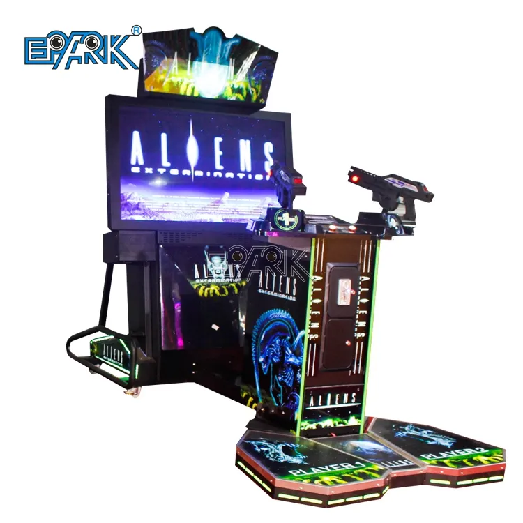 Simulatore Arcade elettronico commerciale 55 Lcd Aliens exerage Arcade Shooting Game Machine in vendita