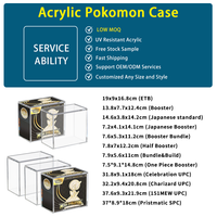 Boîte de présentation en acrylique CAIYA Custom Elite Trainer Box avec couvercles magnétiques, boîtes à cartes à jouer en acrylique