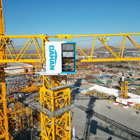 Grúa Torre plana de la parte superior de la Dh620-25T con el alcance de 85m para el engranaje y el motor de elevación pesados como componentes principales de la grúa de la base