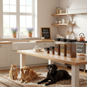 Vacare Wholesale Airtight Cat Dog <b>Pet</b> <b>Food</b> Storage <b>Container</b> <b>Pet</b> Plastic Cans Square <b>Pet</b> Jar <b>Food</b> Grade Material Keep Fresh - Product Image 6