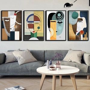 Pintura Moderna Abstracta de <span class=keywords><strong>Picasso</strong></span>, Figura con Rostro Geométrico, Pósteres, Impresiones, Arte de Pared, <span class=keywords><strong>Cuadro</strong></span> en Lienzo - Product Image 2
