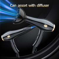 Sèche-cheveux ionique professionnel pour salon et usage domestique, moteur AC 2000W, protection contre la surchauffe, bouton de refroidissement, 2 vitesses