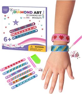 Kit per braccialetti artistici con diamanti-include 6 pezzi-Kit per la creazione di braccialetti per ragazze-Kit per l'<span class=keywords><strong>arte</strong></span> dei diamanti per bambini - Product Image 1