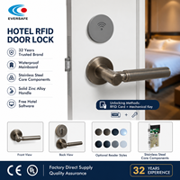 Sistema de Cerradura de Puerta de Hotel a Prueba de Polvo con ABS |   Sistema de Acceso con Tarjeta Inteligente T5577 con Software Gratuito para Dormitorios, Estándar ANSI