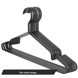 Sản Phẩm Mới Nặng Quần Áo Sắt Hangars Đen Trắng Áo Kim Loại Móc Áo Nhà Máy Bán Buôn Mạ Điện Móc Áo Hijab Móc Áo - Product Image 3